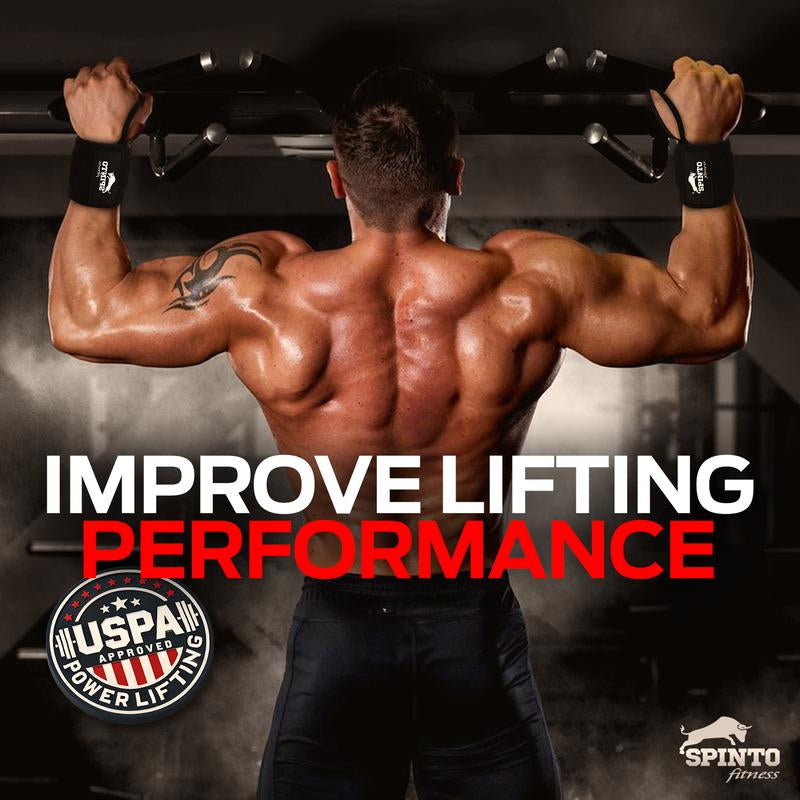 SPINTO Adjustable Wrist Wraps for Weightlifting & Fitness | Premium Durable Gym Support Straps | Compression Wraps for Powerlifting, Training & Crossfit